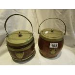 2 small Victorian biscuit barrels