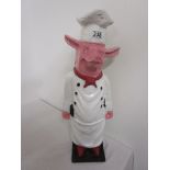 Cast iron butcher's pig figure - H: 60cm