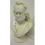 Large Victorian parian porcelain bust of Prof John Wilson circa 1850 after the marble by the