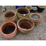 Collection of terracotta planters