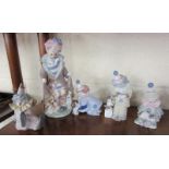 Collection of Lladro clowns