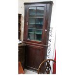 Antique corner display cabinet