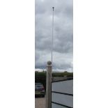 20 foot flag pole with storage bag and accessories