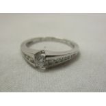 White gold diamond ring with certificate