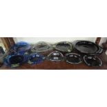 Collection of vintage glass pub ashtrays