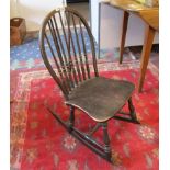 Spindle back rocking chair