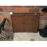 Original cast iron Worcester County Council railway sign