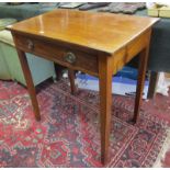 Antique mahogany hall table - H: 74cm W: 70cm D: 44cm