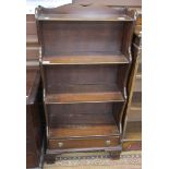 Mahogany waterfall bookcase