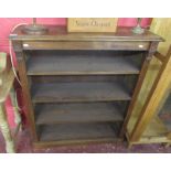 Victorian oak open bookcase