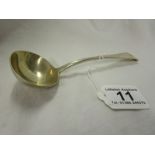 Victorian hallmarked silver ladle - Approx 65g