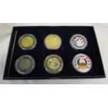Collection of coins / medallions to include Desert Storm