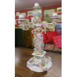 Reproduction Meissen candelabra - H: 62.5cm