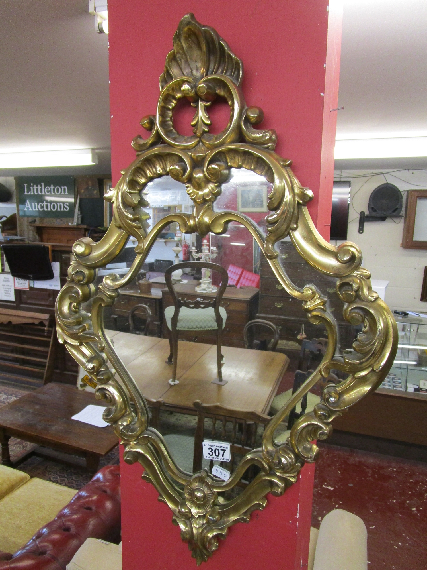 Gilt framed mirror