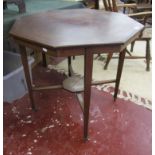 Edwardian octagonal inlaid centre table