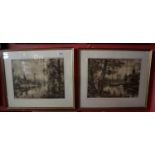 Pair of sepia prints (Image size 46cm x 35cm)