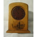 19thC treen clock faced money box - probably Mauchline ware