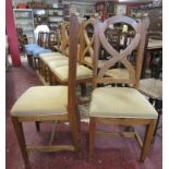 Set of 6 pine dining chair