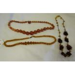 3 amber necklaces
