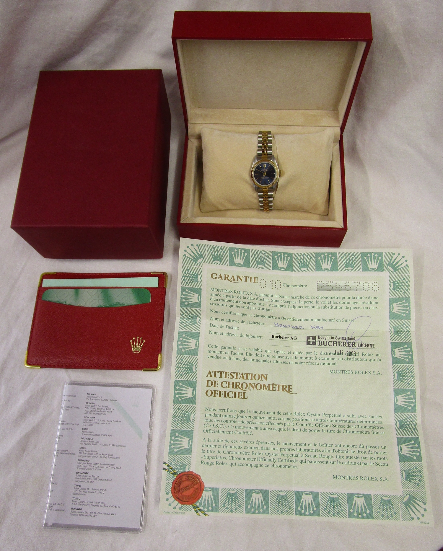 Ladies Rolex Oyster Perpetual Automatic Watch - Model 76193, with box and papers and as new