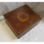 Inlaid mahogany writing box