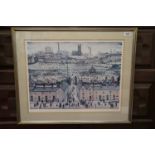 L S Lowry L/E (217/850) guild stamped & pencil signed print (Image size 60cm x 45cm)