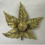 Hosa Danica leaf coated in silver and dipped in 24ct gold - Copenhagen