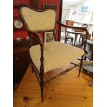 Early & pretty bedroom armchair - A/F