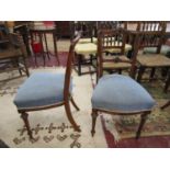 Set of four Victorian French style dining chairs