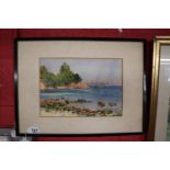 Watercolour - Coastal scene (Image size 32cm x 23cm)