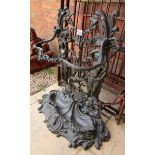 Large French cast iron stick stand