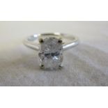 18ct white gold diamond (approx 1.5cts) solitaire ring