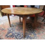 Early fruitwood dropleaf dining table - L: 127cm W: 108cm H: 73cm