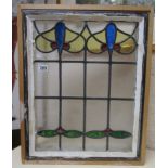 Leaded glass panel - 51cm x 63cm