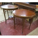 2 Edwardian mahogany occasional tables