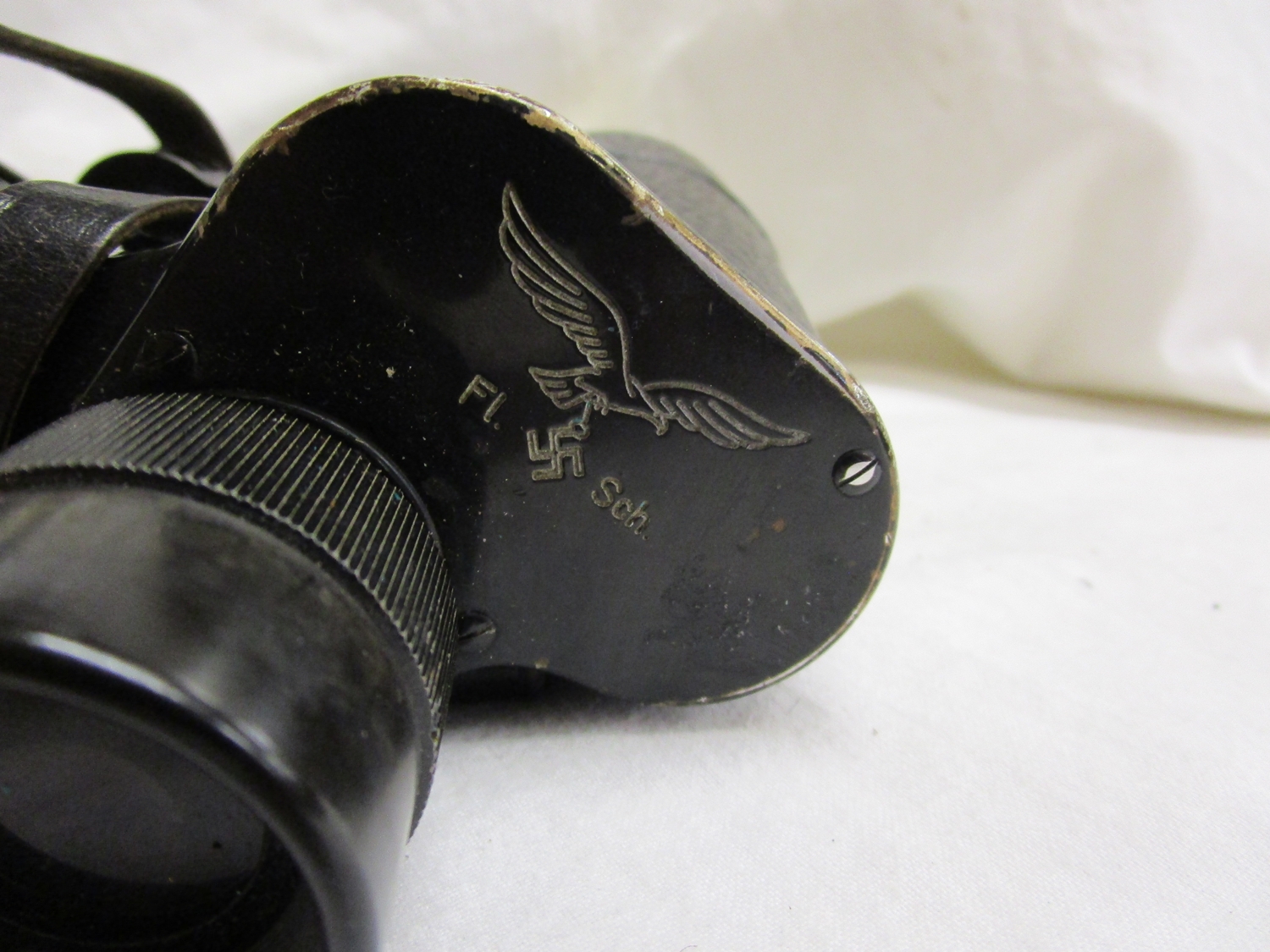 Nazi WWII Carl Zeiss 7x50 binoculars, marked with eagle and swastika - Image 4 of 10