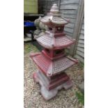 Stone pagoda - H: 105cm