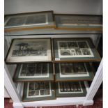 Collection of 8 etchings to include Westminster Abbey & Westminster Bridge