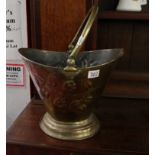 Brass coal scuttle