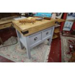 Kitchen island butchers block - L: 98cm W: 58cm H: 91.5cm