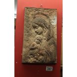 Terracotta plaque - Mary & Jesus