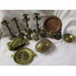 Collection of brass metalware to include brass & copper