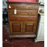Unusual antique serving cupboard - W: 76cm D: 42cm H:110cm