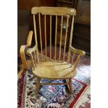 Beech stick-back rocking chair