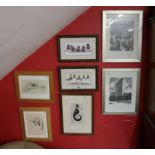 Collection of framed pictures