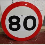 European speed sign 80KPH