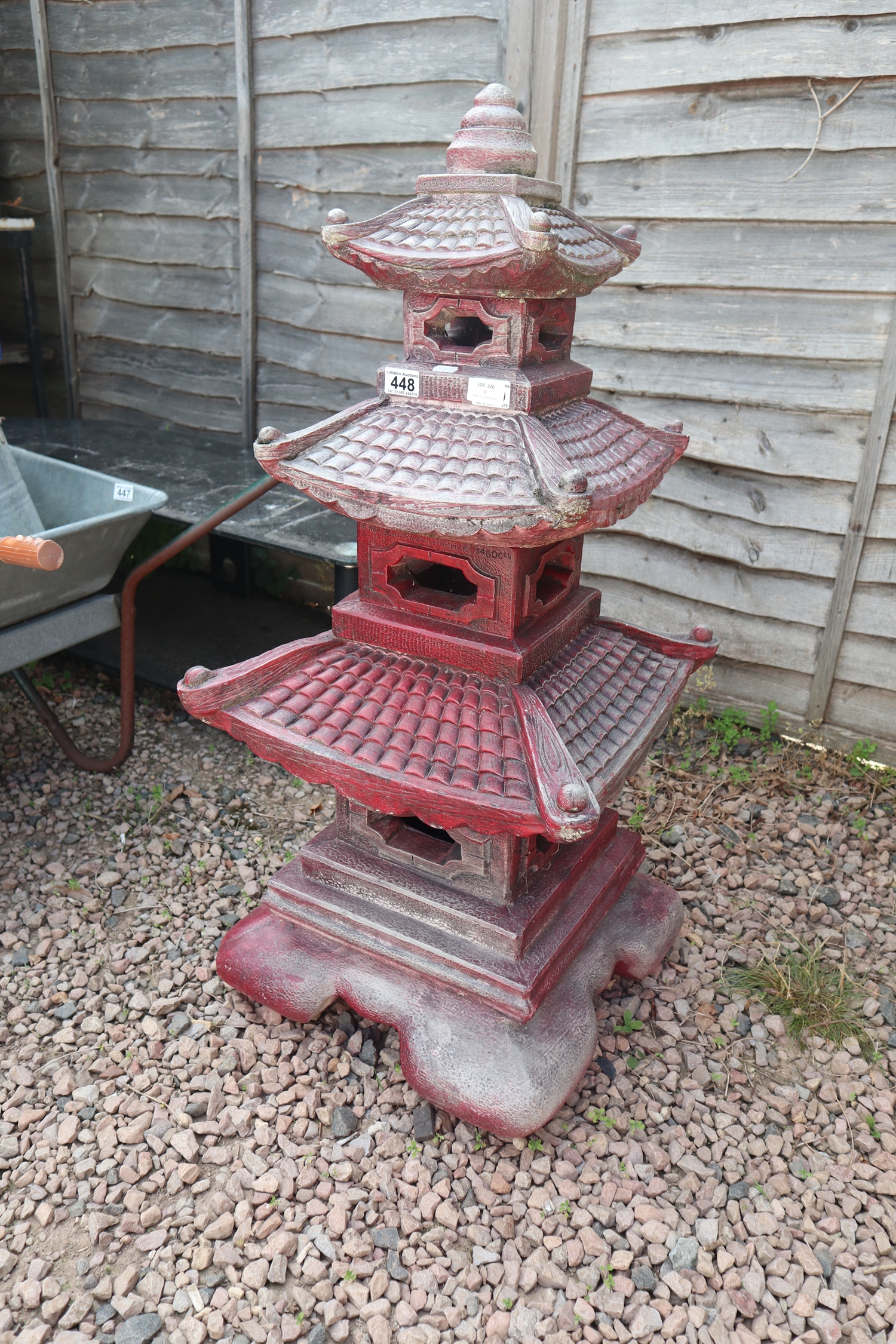 Stone model pagoda - H: 105cm