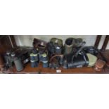 Large collection of binoculars & cameras