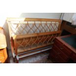 Inlaid double bed by Heals of London