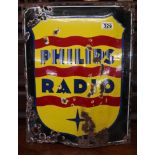 Enamel sign - Philips Radio - 49.5cm x 40cm